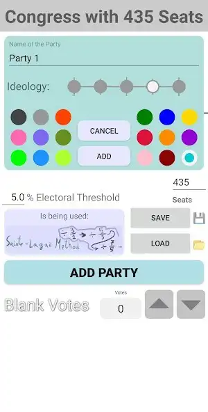 Play Party Seats Election Simulator as an online game Party Seats Election Simulator with UptoPlay