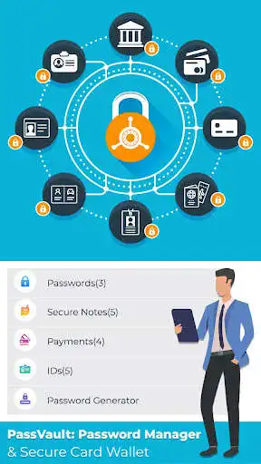 Play PassVault: Password Manager & Secure Card Wallet  and enjoy PassVault: Password Manager & Secure Card Wallet with UptoPlay