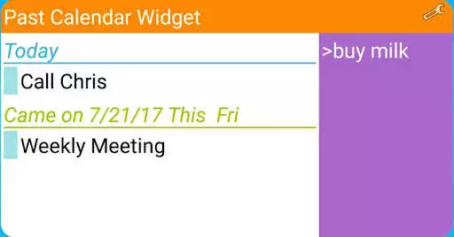 Play Past Calendar Widget