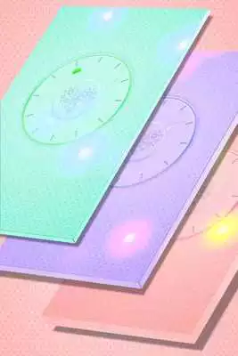 Play Pastel Colored Live Clock Wallpaper