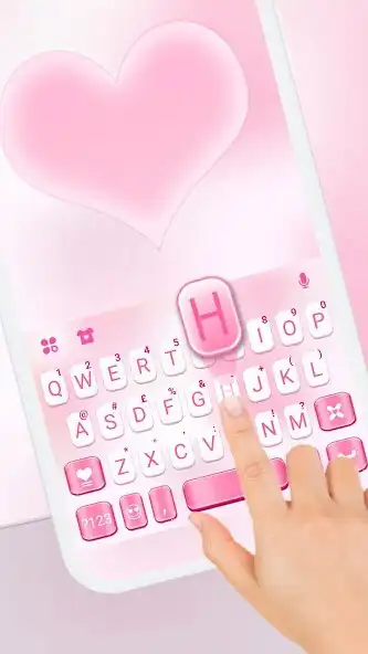 Play Pastel Pink Heart Keyboard Theme  and enjoy Pastel Pink Heart Keyboard Theme with UptoPlay