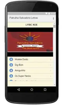 Play Patrulha Salvadora Letras