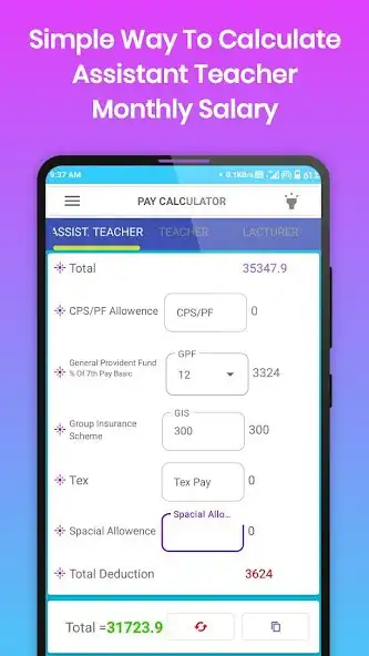 Play Pay Calculator For CG Teachers as an online game Pay Calculator For CG Teachers with UptoPlay