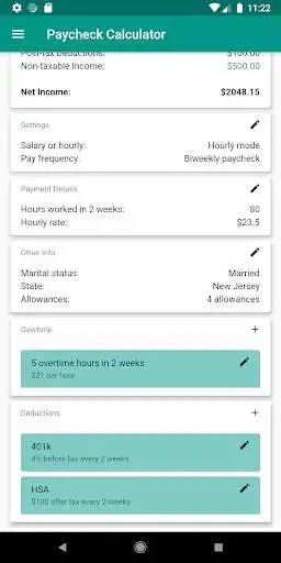 Play Paycheck Calculator (US) as an online game Paycheck Calculator (US) with UptoPlay