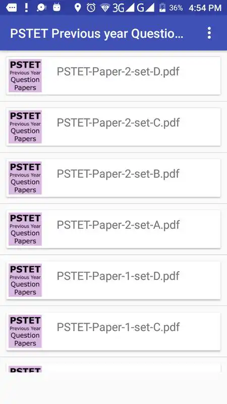 Play PDF Question papers - PSTET