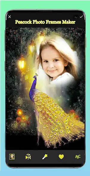 Play Peacock Photo Frames Maker as an online game Peacock Photo Frames Maker with UptoPlay