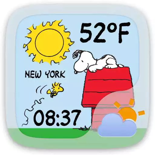 Free play online Peanuts Weather Widget Theme APK