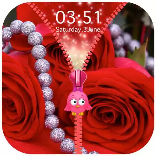 Play Pearl Rose Zipper Lock Screen APK