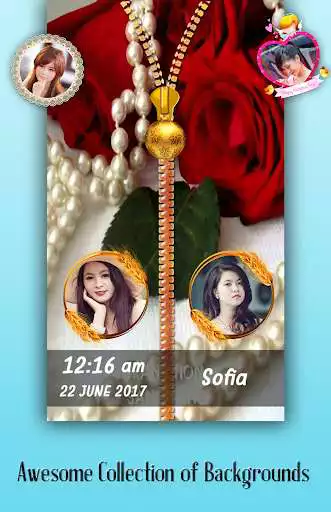 Play Pearl Rose Zipper Lock Screen  and enjoy Pearl Rose Zipper Lock Screen with UptoPlay