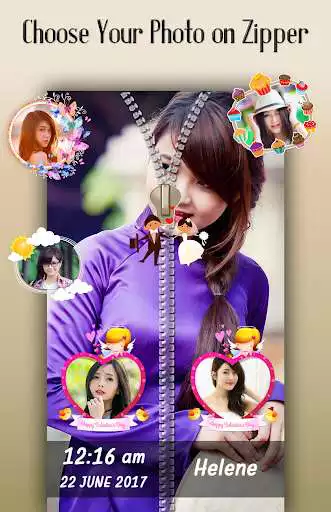 Play Pearl Rose Zipper Lock Screen as an online game Pearl Rose Zipper Lock Screen with UptoPlay