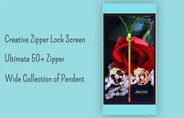 Play Pearl rose Zipper Lock Screen Play Pearl rose Zipper Lock Screen