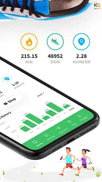 Play Pedometer Pro: Steps  Calorie as an online game Pedometer Pro: Steps  Calorie with UptoPlay