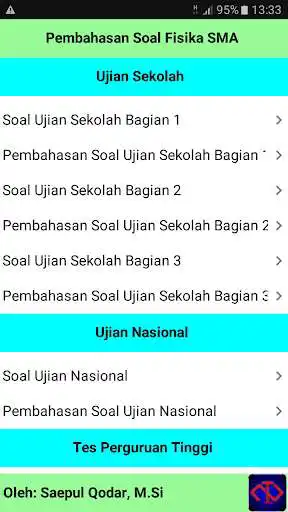Play APK Pembahasan Soal Fisika SMA  and enjoy Pembahasan Soal Fisika SMA with UptoPlay com.embarcadero.PembahasanSoal_Fisika