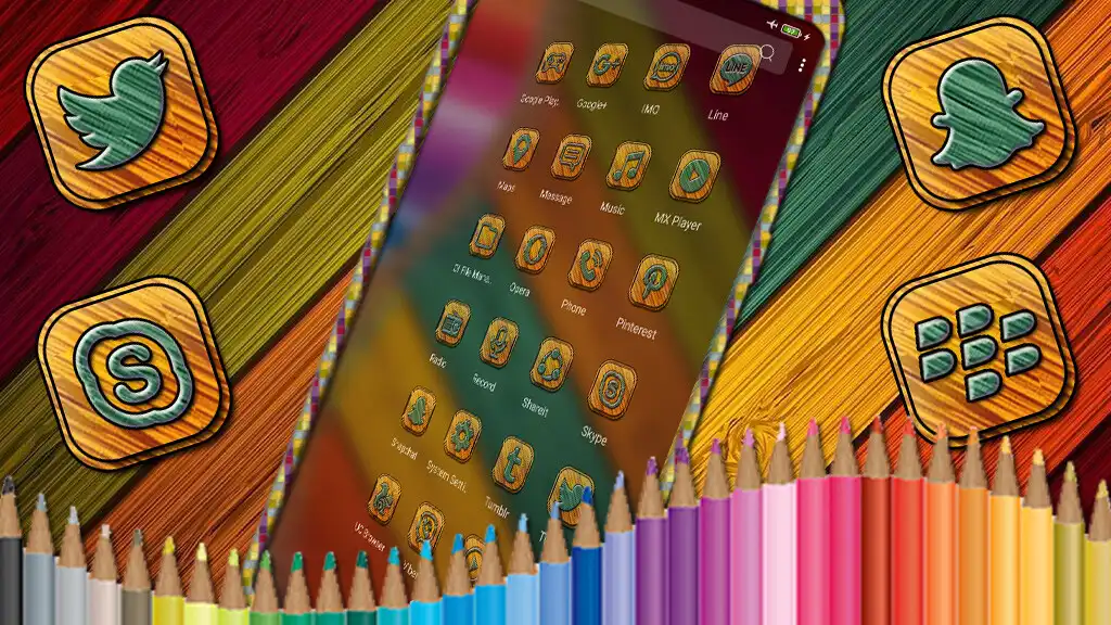 Play Pencil Color Launcher Theme as an online game Pencil Color Launcher Theme with UptoPlay