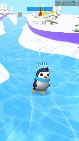 Play Penguin Snow Race as an online game Penguin Snow Race with UptoPlay