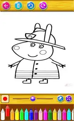 Play Peppa pig coloring book - Coloring Peppa pig