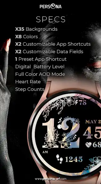 Play PER002 - Laila Watch Face as an online game PER002 - Laila Watch Face with UptoPlay