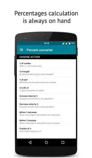 Play APK Percent Converter  and enjoy Percent Converter with UptoPlay com.gecrepo.percentconverter