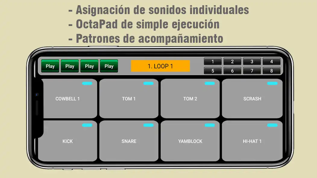 Play Percusión App: Octapad batería  and enjoy Percusión App: Octapad batería with UptoPlay