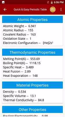Play Periodic Table of Chemical Elements Chemistry App