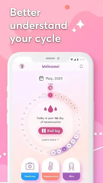 Play Period Tracker App - Log Cycle  and enjoy Period Tracker App - Log Cycle with UptoPlay
