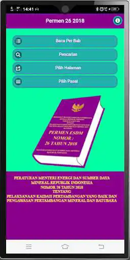 Play APK Permen 26 2018  and enjoy Permen 26 2018 with UptoPlay com.nhs.permen_esdm_26_tahun_2018