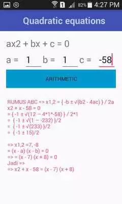 Play Persamaan Kuadrat