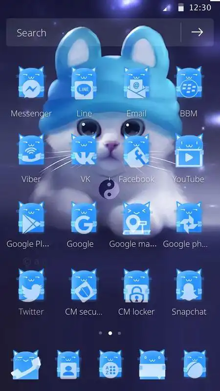 Play Persian cat theme white Blue cat theme Cartoon cat