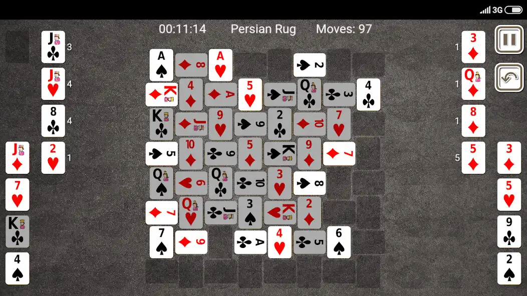 Play Persian Rug Solitaire as an online game Persian Rug Solitaire with UptoPlay