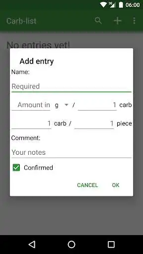 Play Personal Carb-list  and enjoy Personal Carb-list with UptoPlay