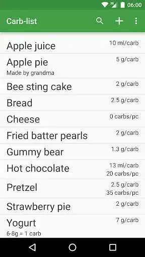 Play Personal Carb-list as an online game Personal Carb-list with UptoPlay