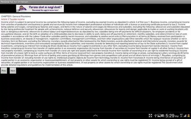 Play Personal Tax Act of Vietnam