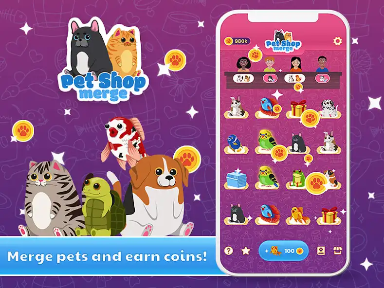 Play Pet Shop Merge Animal Game  and enjoy Pet Shop Merge Animal Game with UptoPlay
