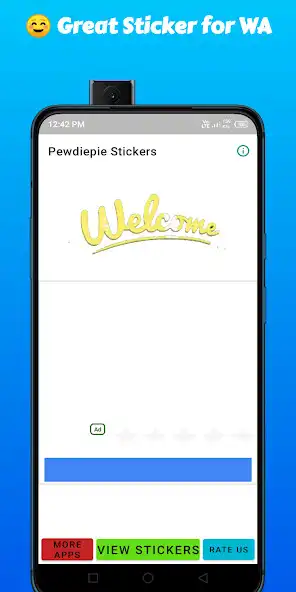 Play PewDiePie Sticker for WA  and enjoy PewDiePie Sticker for WA with UptoPlay
