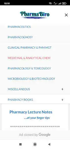 Play Pharmabiro: Pharmacy Books, Notes & Drugs Info as an online game Pharmabiro: Pharmacy Books, Notes & Drugs Info with UptoPlay