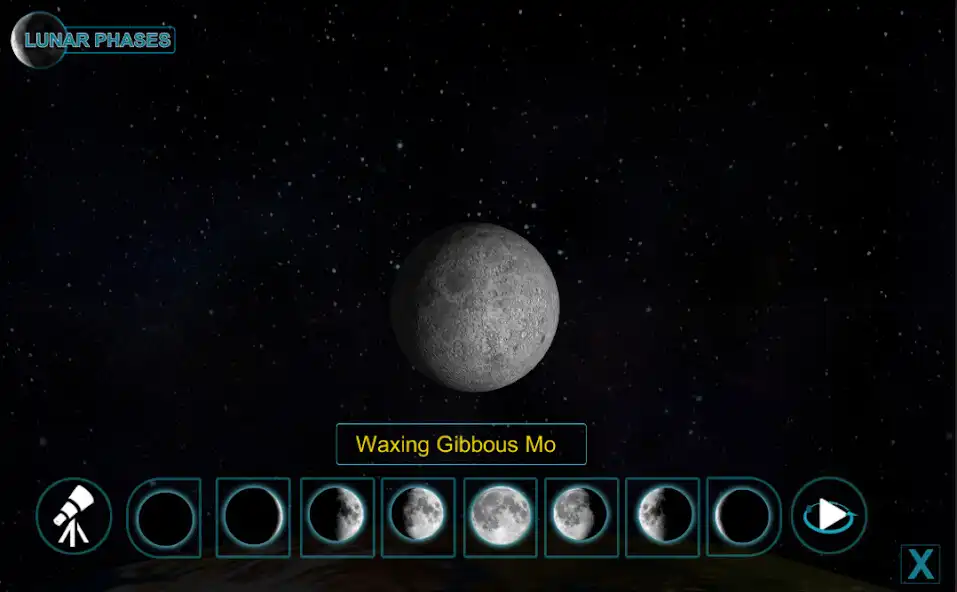 Play Phases Of Moon 3D as an online game Phases Of Moon 3D with UptoPlay