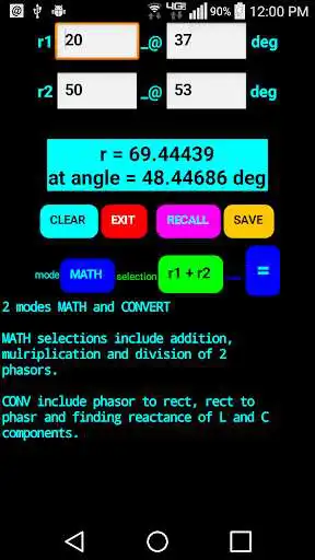 Play APK Phasor Calculator  and enjoy Phasor Calculator with UptoPlay appinventor.ai_guantze.phasorcalc