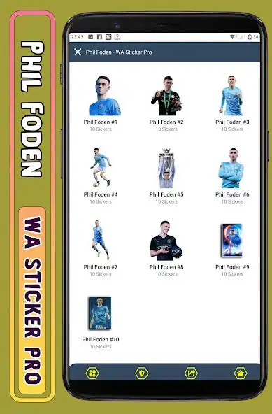 Play Phil Foden - WA Sticker Pro  and enjoy Phil Foden - WA Sticker Pro with UptoPlay