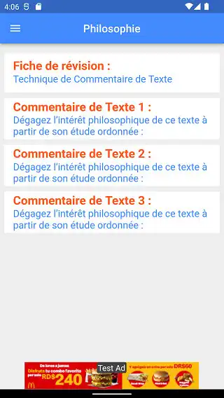 Play Philo : Commentaire de Texte  and enjoy Philo : Commentaire de Texte with UptoPlay