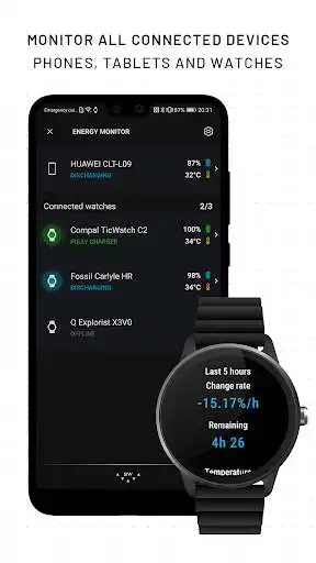 Play Phone  Watch Battery Monitor  and enjoy Phone  Watch Battery Monitor with UptoPlay