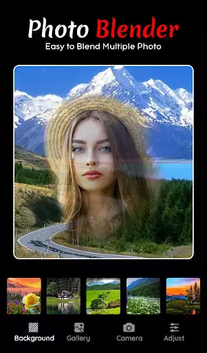 Play APK Photo Blender  and enjoy Photo Blender with UptoPlay com.saisri.photoblenderfx