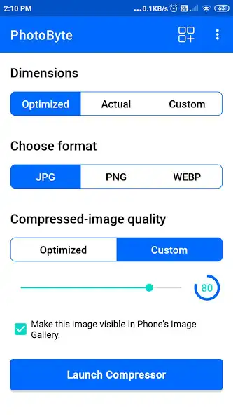 Play PhotoByte: Image Compressor as an online game PhotoByte: Image Compressor with UptoPlay