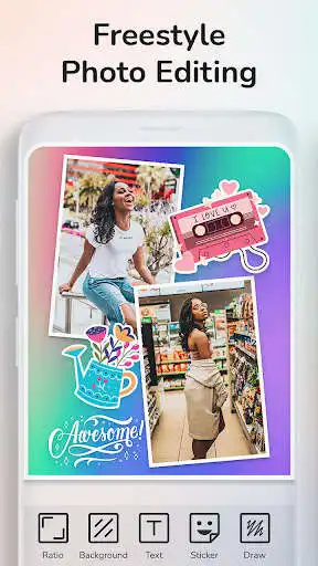 Play Photo Collage: Edit photo as an online game Photo Collage: Edit photo with UptoPlay