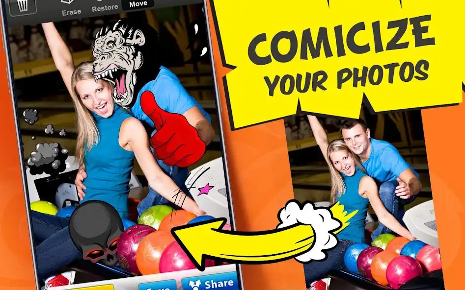 Play Photo Comics – Super Stickers  and enjoy Photo Comics – Super Stickers with UptoPlay
