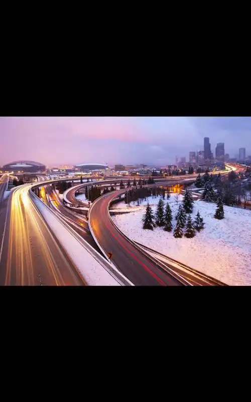 Play Photo HD Snowfall In City LWP