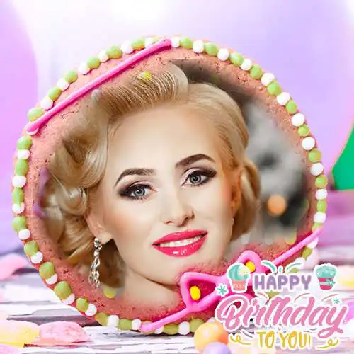 Play Photo On Birthday Cake : Photo Frames as an online game Photo On Birthday Cake : Photo Frames with UptoPlay