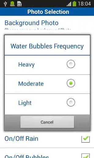 Play Photo Rain Bubbles LWP