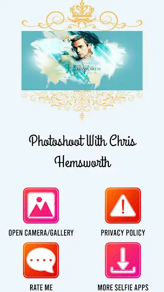 Play Photoshoot With Chris Hemsworth  and enjoy Photoshoot With Chris Hemsworth with UptoPlay