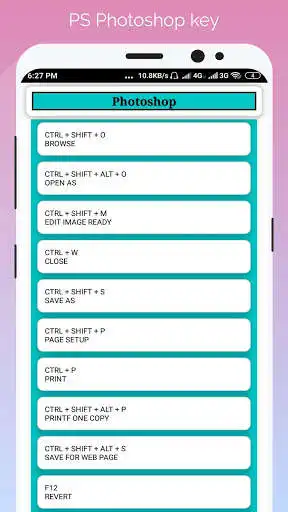 Play Photoshop & pc-laptop shortcuts  and enjoy Photoshop & pc-laptop shortcuts with UptoPlay
