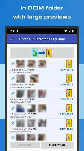 Play Photos To Directories By Date